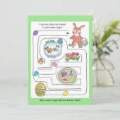 Paashaas Doolhof & Kleurplaat Activiteitenkaart  Feestdagenkaart (Staand voorkant)