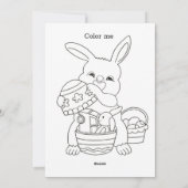 Paashaas Doolhof & Kleurplaat Activiteitenkaart  Feestdagenkaart (Achterkant)