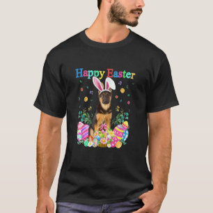 Paashaas Duitse Herder met paaseieren T-shirt
