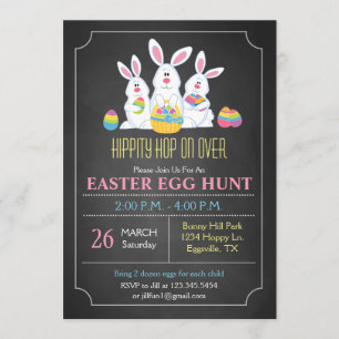 Paashaas Easter Egg Hunt Uitnodiging