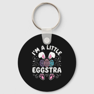 Paashaas een beetje eggstra konijn vrouwen kindere sleutelhanger