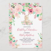 Paashaas Eerste verjaardag, een konijntje Kaart (Voorkant / Achterkant)