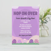 Paashaas Egg Hunt en zondag Brunch Kaart (Staand voorkant)