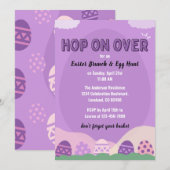 Paashaas Egg Hunt en zondag Brunch Kaart (Voorkant / Achterkant)