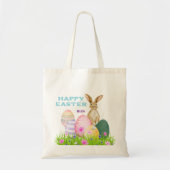 Paashaas Egg Hunt Kinder Paas Canvas tas (Voorkant)
