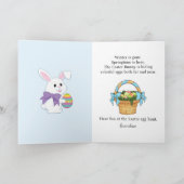 Paashaas Egg Hunt Naam toevoegen van oma Feestdagen Kaart (Binnen)