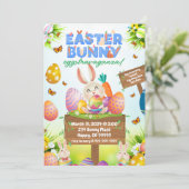 Paashaas Eggstravaganza uitnodiging (Staand voorkant)
