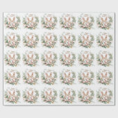 Paashaas, ei en krans cadeaupapier (Vlak)