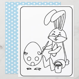 Paashaas & ei kleurplaat papier voor kinderen