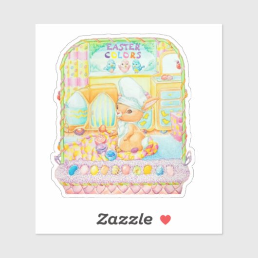 Paashaas ei kleurstof Sticker. Sticker (Vel)