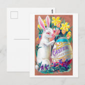 paashaas eierbloem briefkaart (Voorkant / Achterkant)