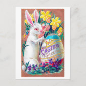  paashaas eierbloem briefkaart (Voorkant)