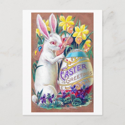 paashaas eierbloem briefkaart (Voorkant)