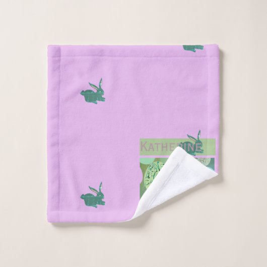 Paashaas eieren badhanddoek set bad handdoek (Wasdoekje)