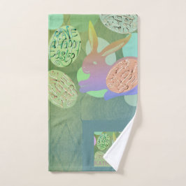 Paashaas eieren badhanddoek set bad handdoek
