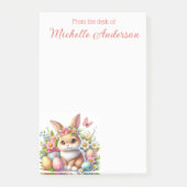 Paashaas, eieren, bloemen en vlinders post-it® notes (Voorkant)