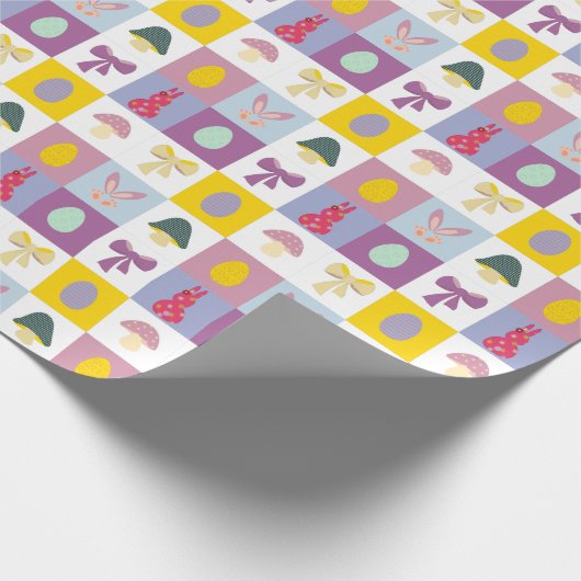 Paashaas eieren boog patroon cadeaupapier (Hoek)