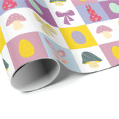 Paashaas eieren boog patroon cadeaupapier (Rol Hoek)