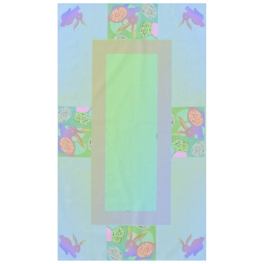 Paashaas Eieren Bord Pastels Tafelkleed (Voorkant)