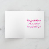 Paashaas Eieren en bloemen Feestdagen Kaart (Binnen)