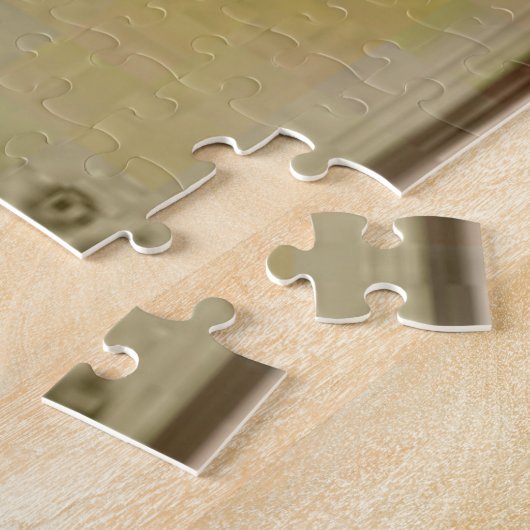 Paashaas, eieren en sneeuwklokjes,  1910 legpuzzel (Zijkant)