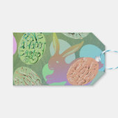 Paashaas eieren "Gelukkig Pasen" Cadeaulabel (Voorkant (Horizontaal))