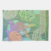 Paashaas eieren "Gelukkig Pasen" Theedoek (Horizontaal)