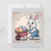 Paashaas Eieren & Kruiwagen Briefpapier (Achterkant)