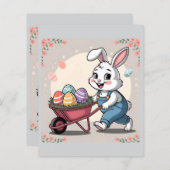 Paashaas Eieren & Kruiwagen Briefpapier (Voorkant / Achterkant)