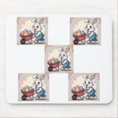 Paashaas Eieren & kruiwagen Muismat (Voorkant)