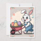 Paashaas Eieren & kruiwagen Stationery (Achterkant)