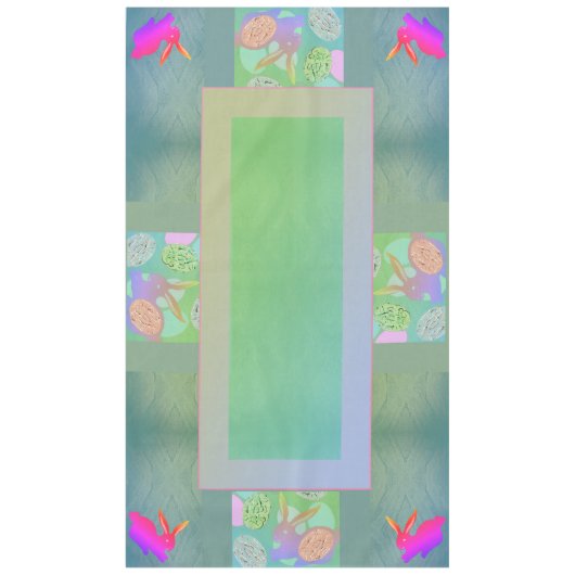 Paashaas Eieren Pastels Tafelkleed (Voorkant)