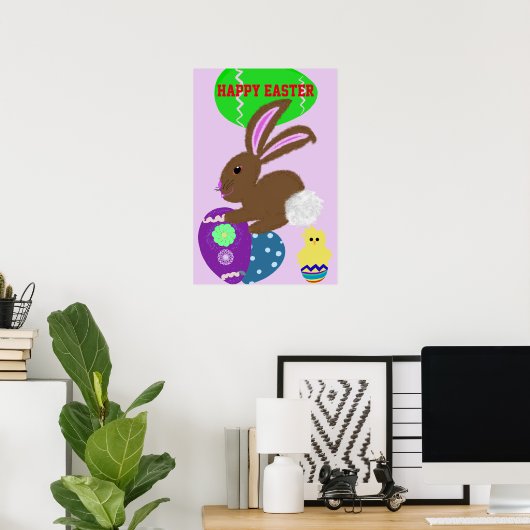 Paashaas Eieren Vakantie Poster (Thuiskantoor)