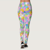 paashaas eierjacht heldere pastel patchwork leggings (Achterkant)