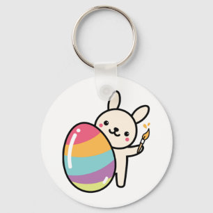 Paashaas Eierschilderij Paasei Schattige Schattig Sleutelhanger