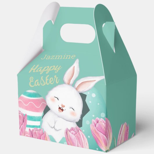 paashaas eiertulpen bedankdoosjes (Voorkant)
