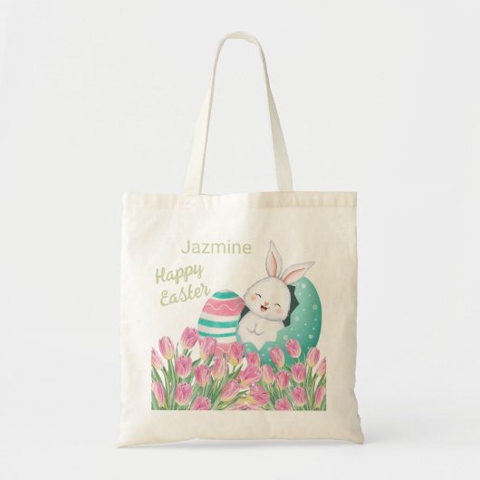paashaas eiertulpen tote bag (Voorkant)