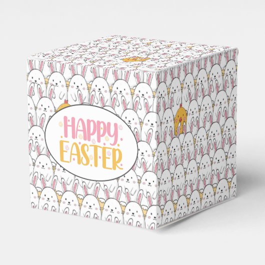 Paashaas en Baby Chicks Bedankdoosjes (Voorkant Zijde)