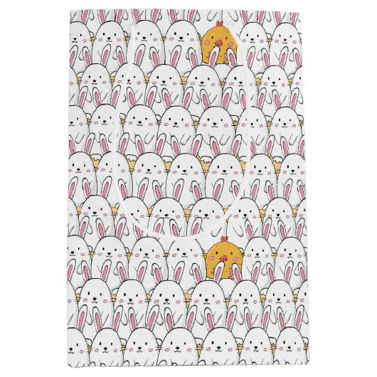 Paashaas en Baby Chicks Medium Cadeauzakje (Voorkant)