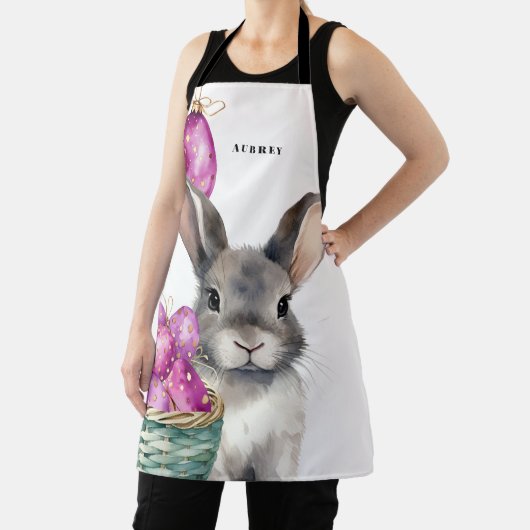 Paashaas en Cerise paaseieren in mand Schort (Insitu)