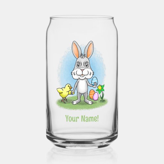 Paashaas en de Kip Blikvorm Glas (Voorkant)