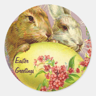 Paashaas en ei vintage stickers
