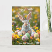 Paashaas en eieren | Binnenkleurplaat Kaart (Voorkant)