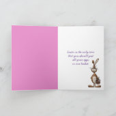 Paashaas en Eieren Feestdagen Kaart (Binnen)