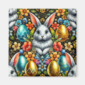 ~ Paashaas en eieren ~ Magneet (Voorkant)