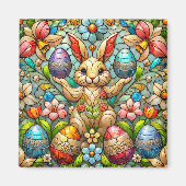 ~ Paashaas en eieren ~ Magneet (Voorkant)