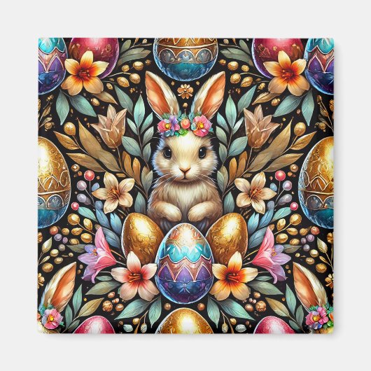 ~ Paashaas en eieren ~ Magneet (Voorkant)