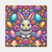 ~ Paashaas en eieren ~ Magneet (Voorkant)