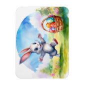 Paashaas en eieren mand magneet (Verticaal)