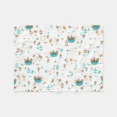 Paashaas en eierjacht patroon fleece deken (Voorkant (Horizontaal))